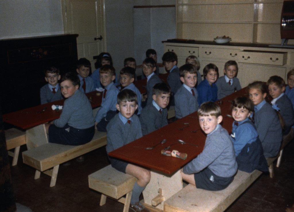Pupils of the Vineyard School at lunch in what is now 'Hearth'