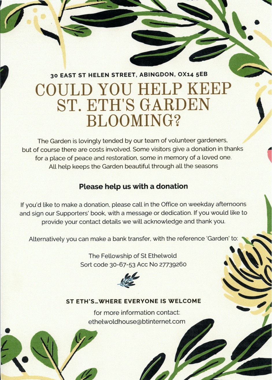 St Ethelwold's Garden Appeal