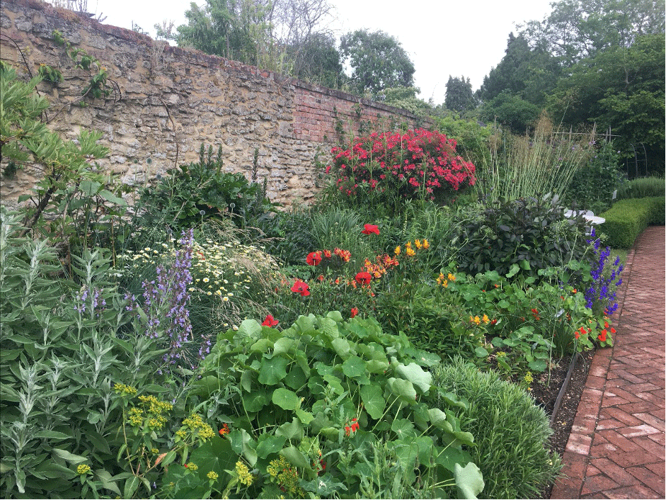 St Ethelwold's Garden, with flowers
