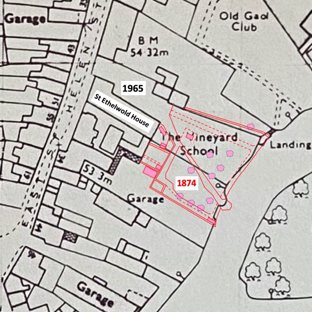 A map showing where the coal yard was